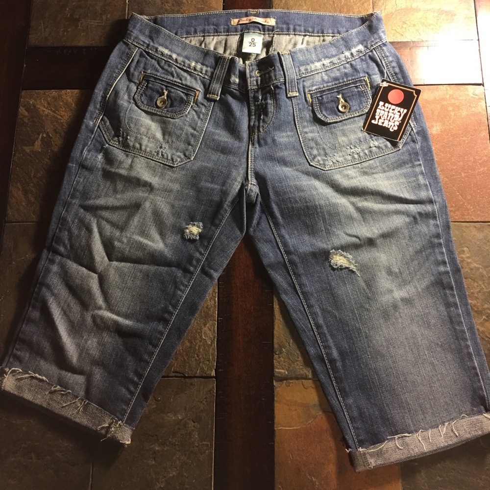 NWT Lucky Cropped/Cut Blue Jeans Tagged